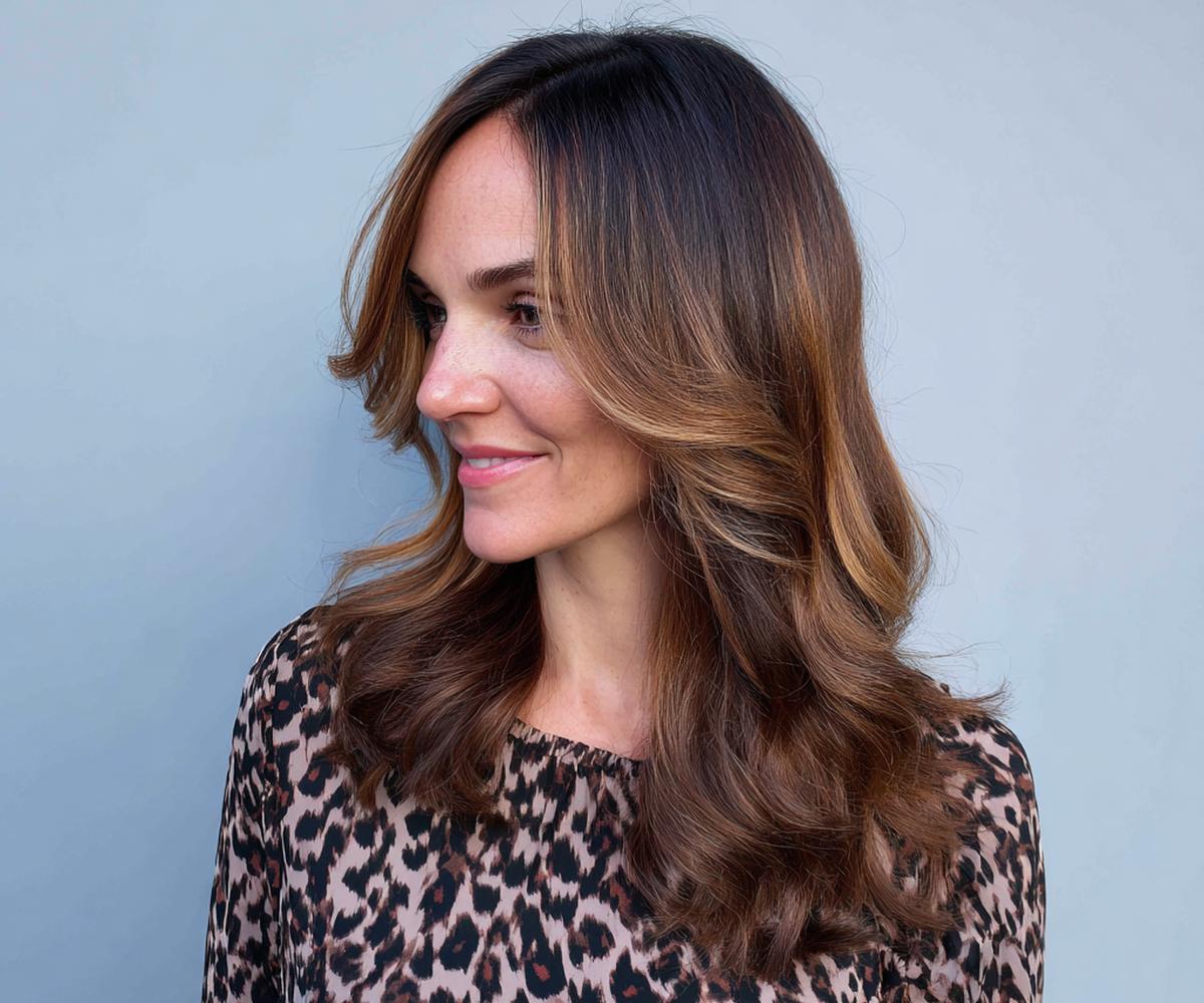 Karamellnuancen auf Mittelbraun