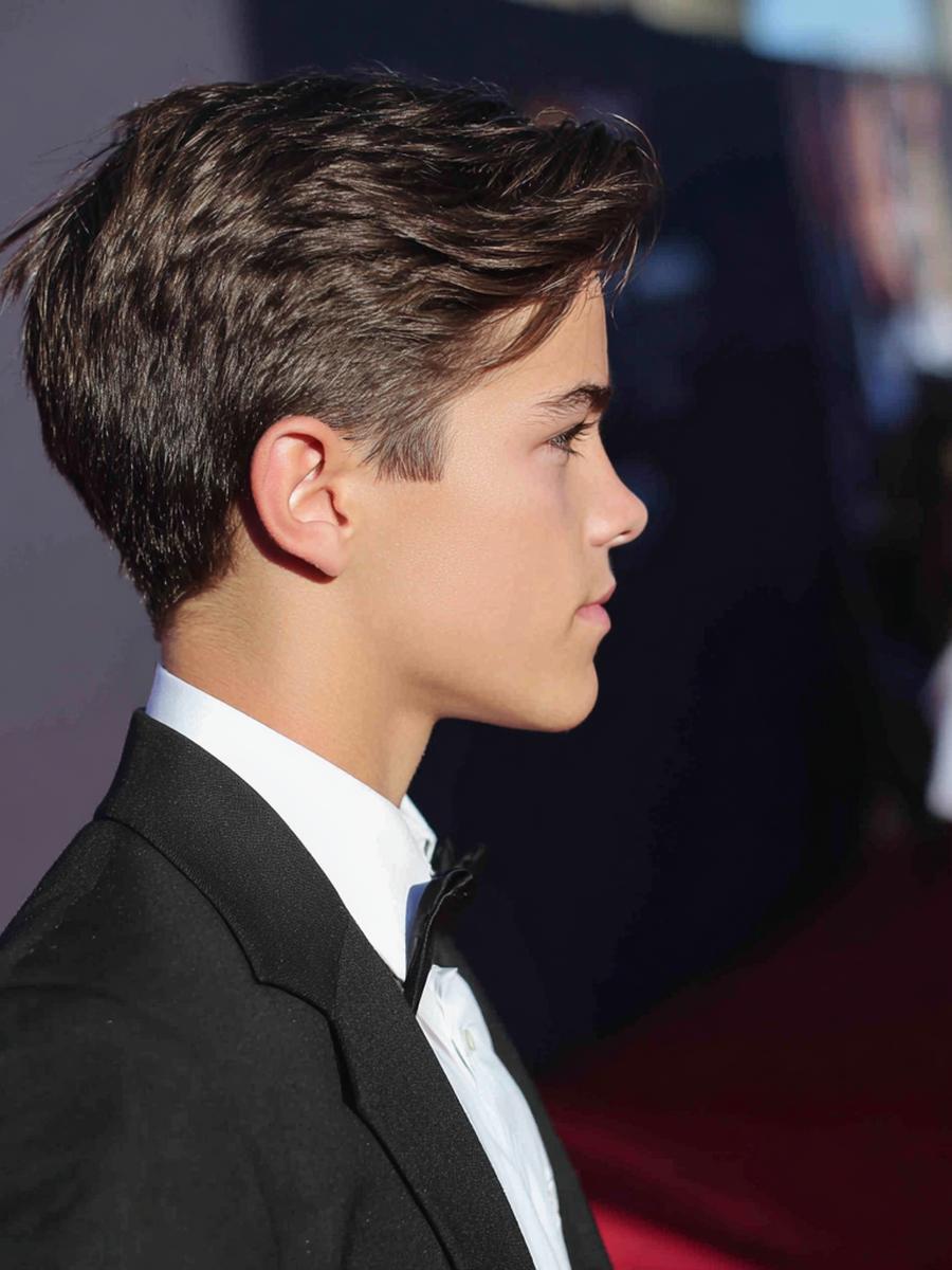 Klassischer Seitenscheitel Braun