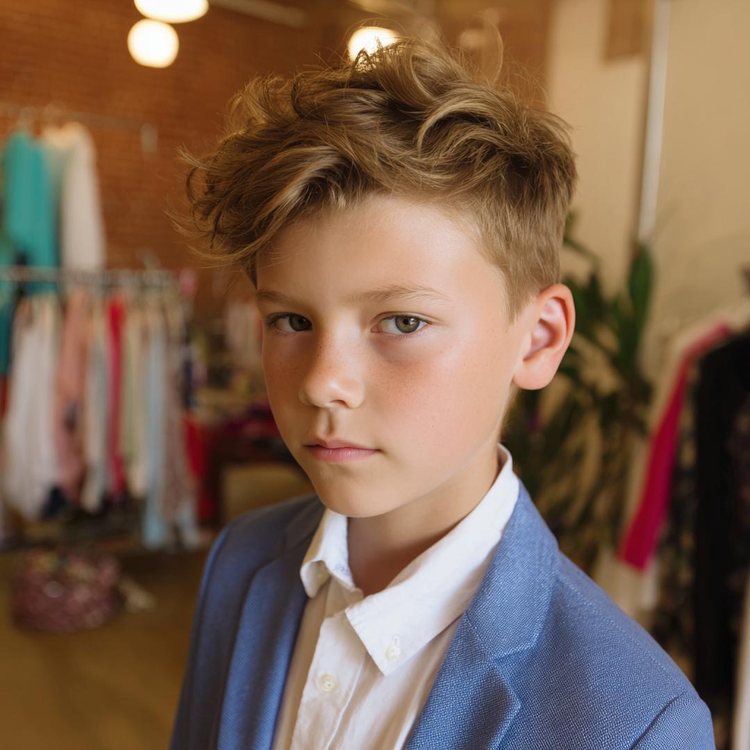 Welliges Volumen Quiff Blond