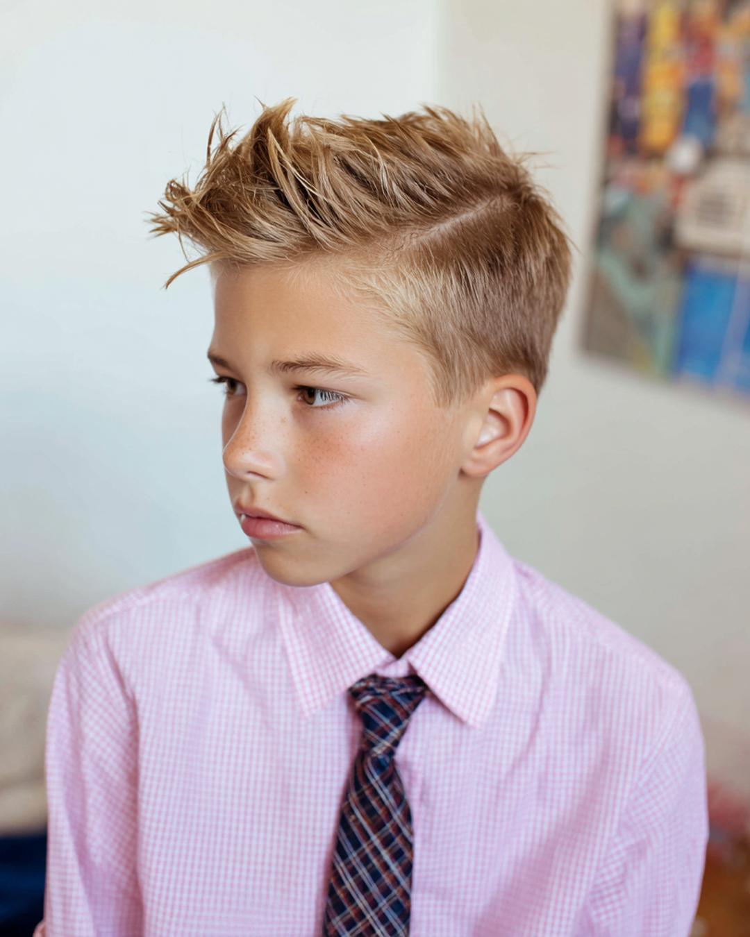 Blonde Stachelfrisur Kurz