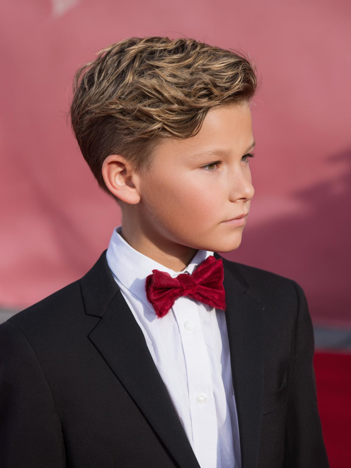 Hellbraune Wellen Seitenscheitel