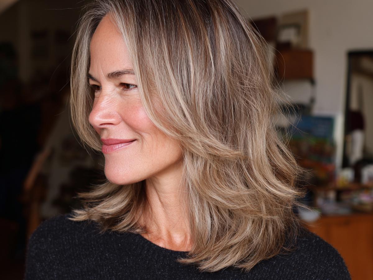 Grey Blended Ash Blonde Layers