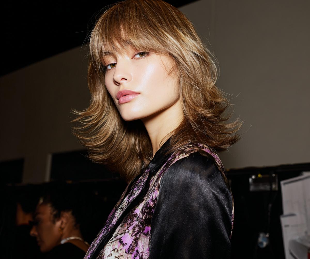 Dark Blonde Shag With Bangs