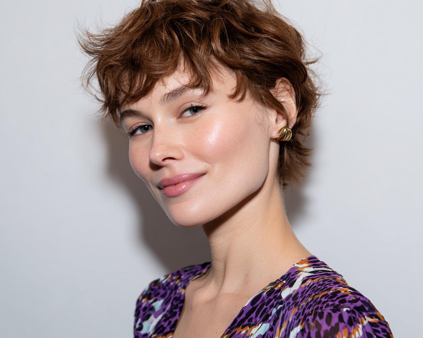Soft Wavy Light Brown Pixie