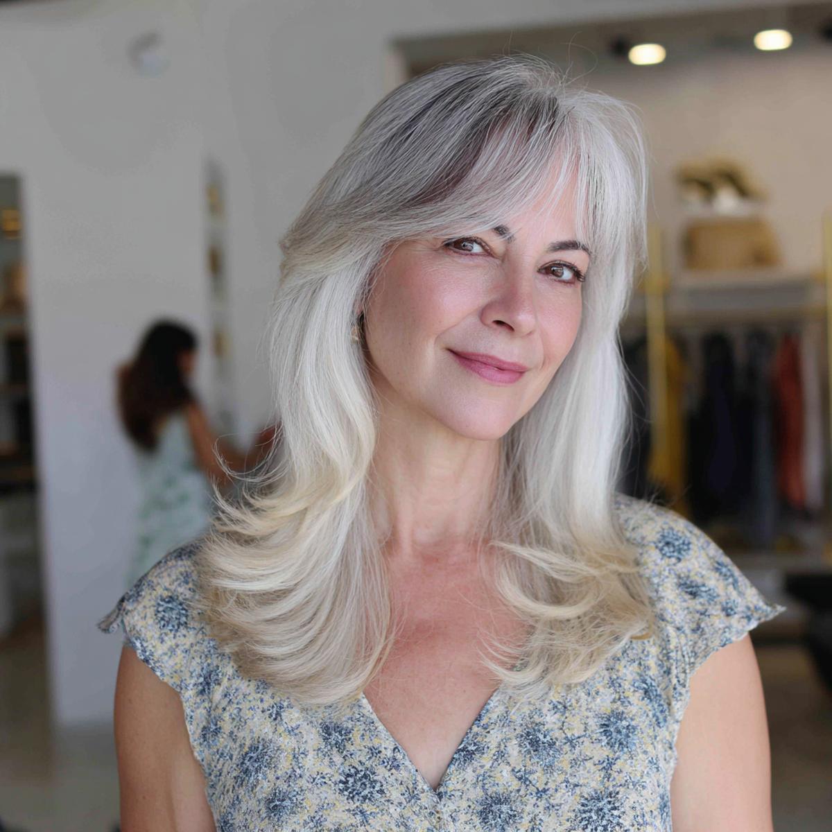 Silbergrau Gefiederte Stufen Mit Pony