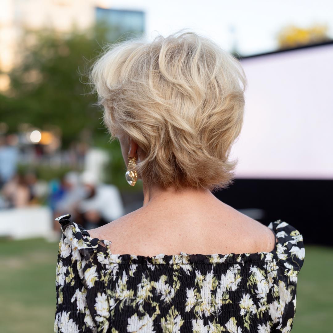 Blonder Gestufter Blowout