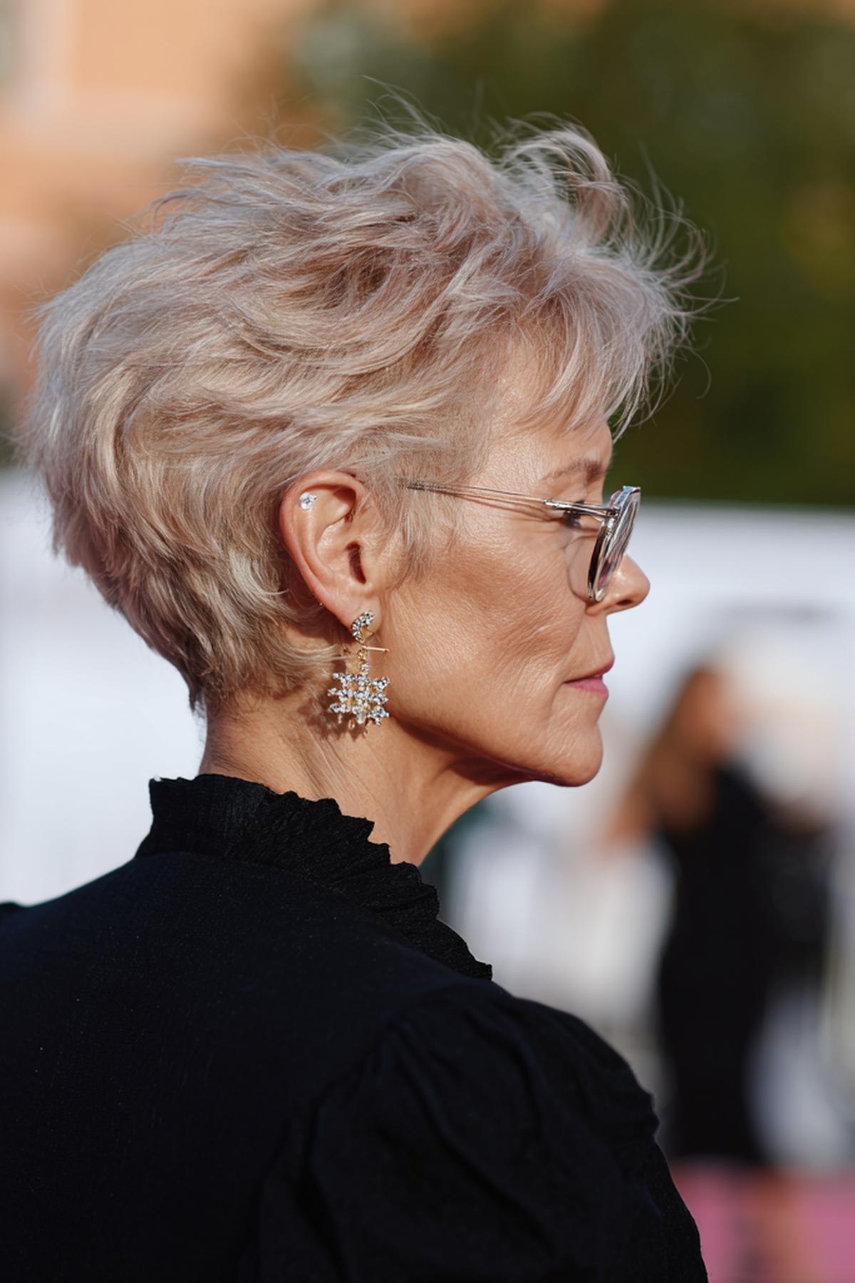 Texturierter Heller Pixie Cut