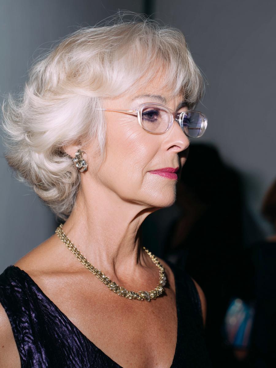 Silbergrauer Gestufter Volumenbob