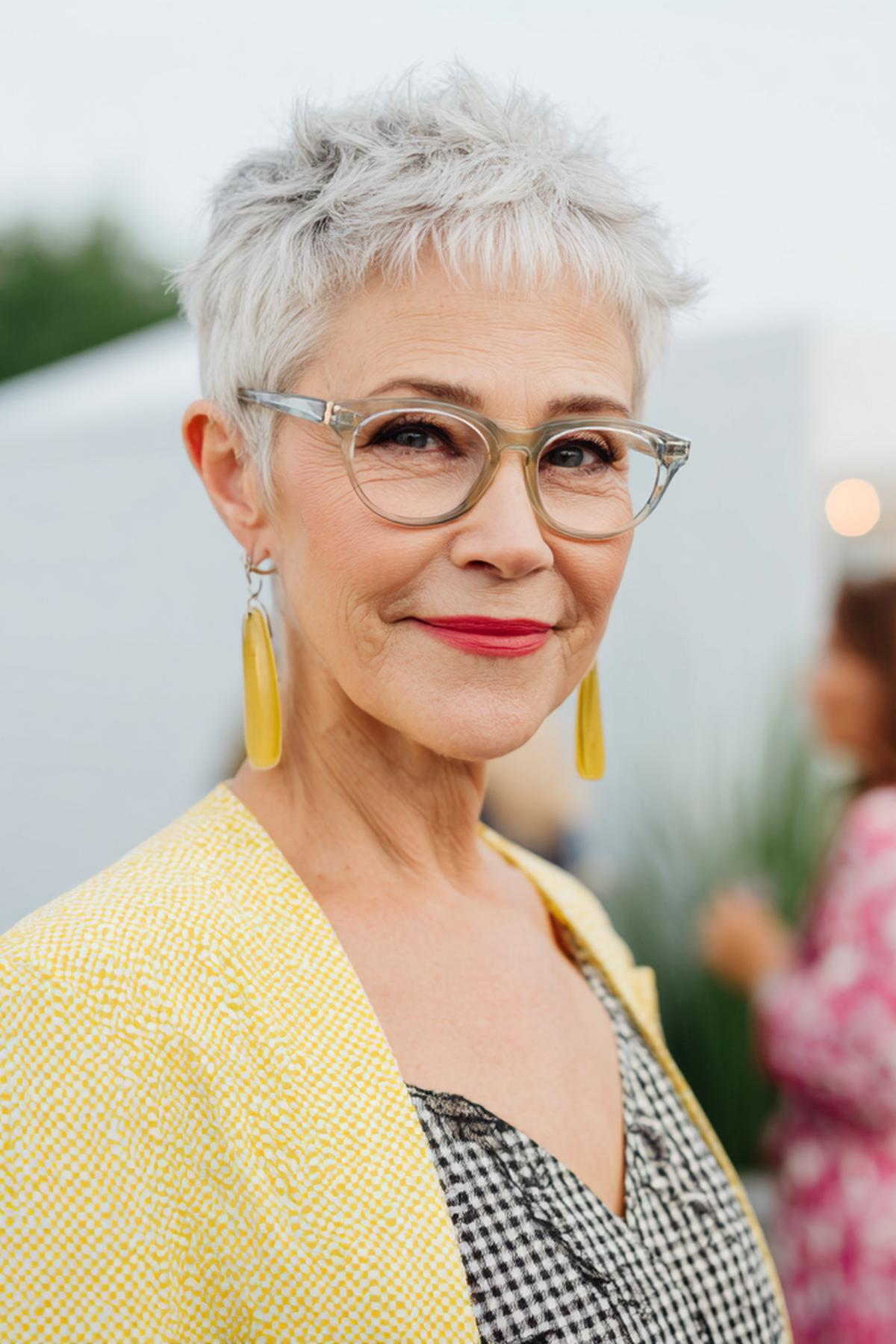 Grauer Texturierter Pixie