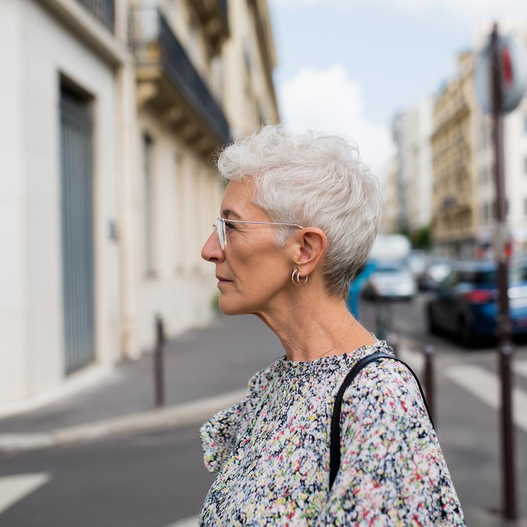 Weißer Kurzer Pixie