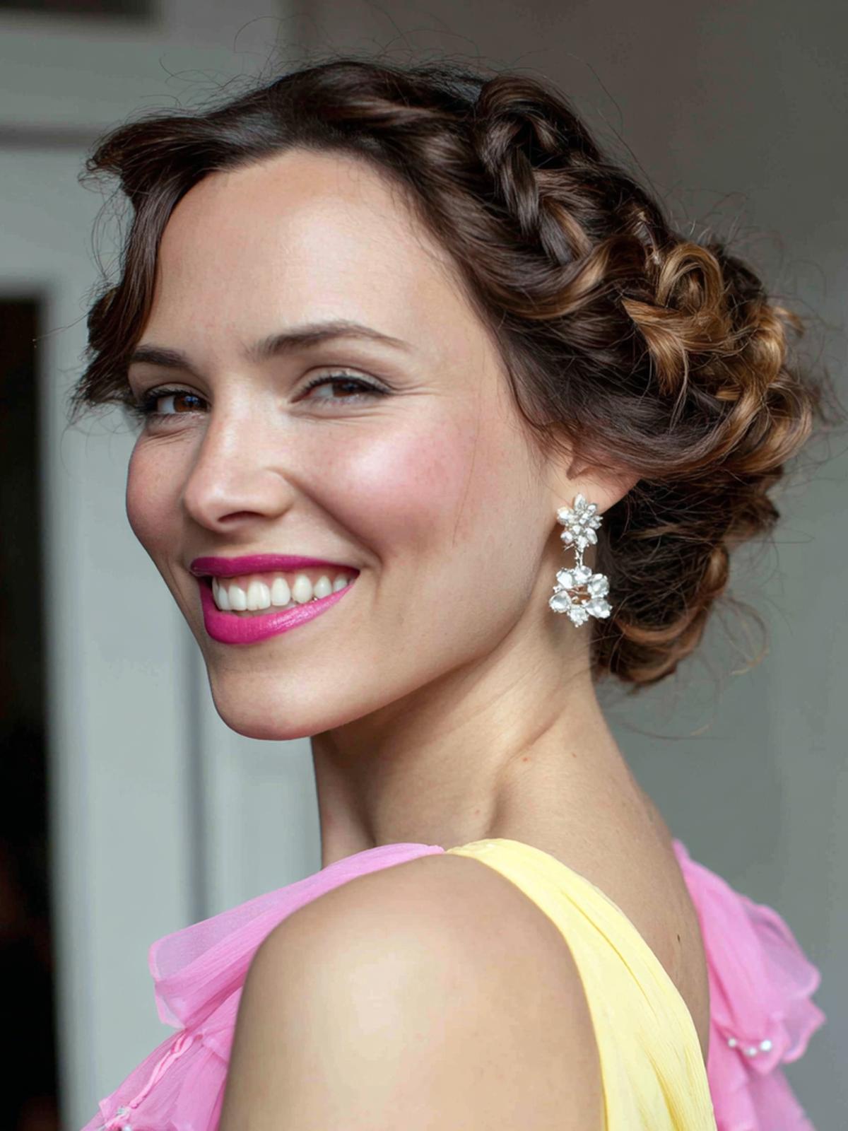 Geflochtener Kranz Hochgesteckt Braun