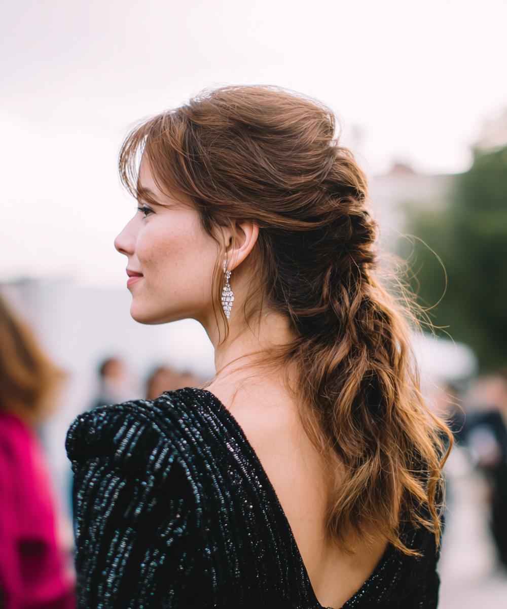 Texturierter Zopf Mit Volumen Braun