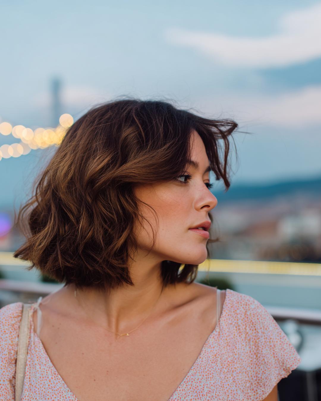 Brauner Wellenbob Mit Pony