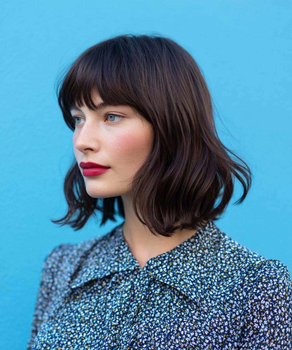 Dunkler Wellenbob Mit Pony