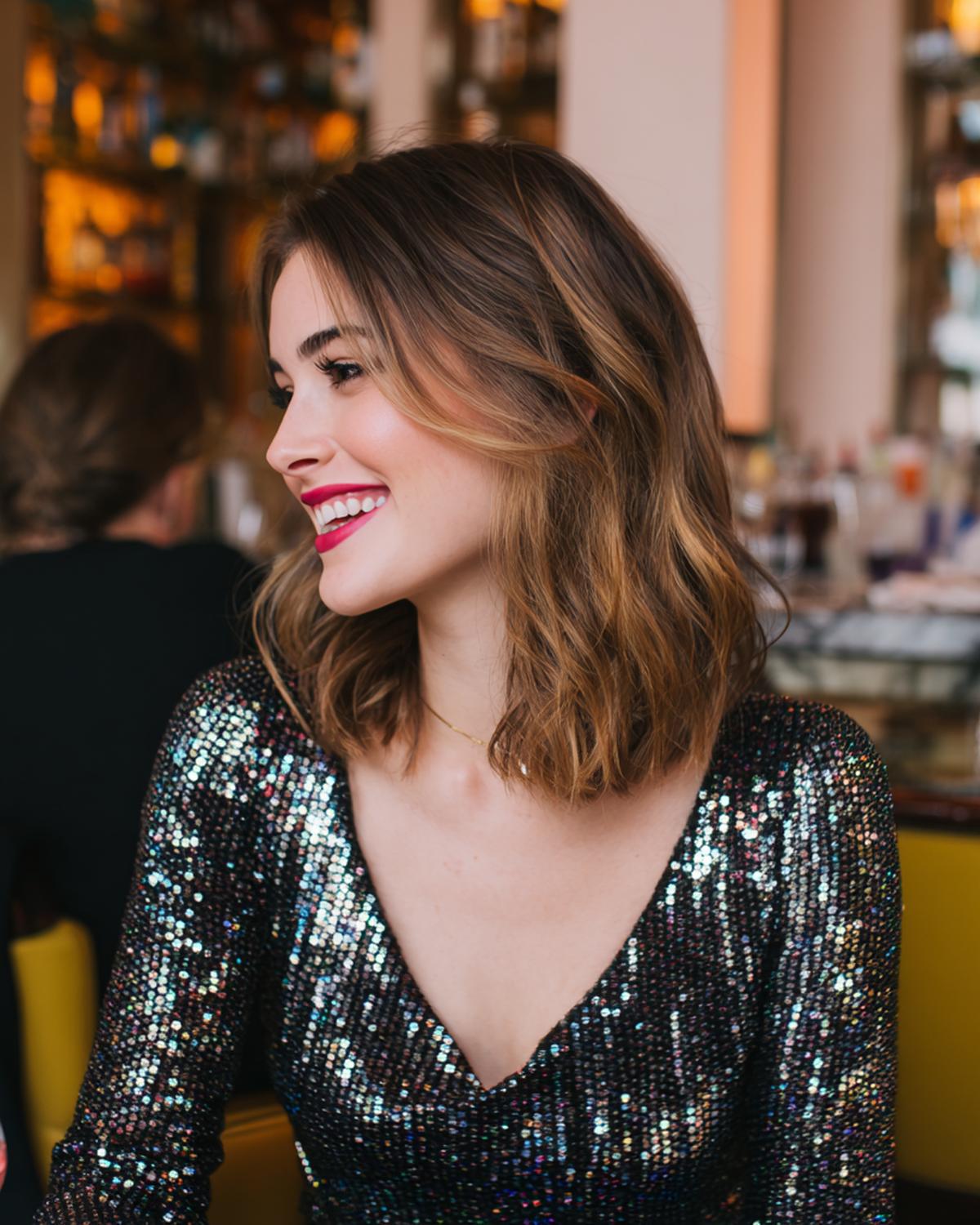 Schulterlanger Hellbrauner Welliger Lob