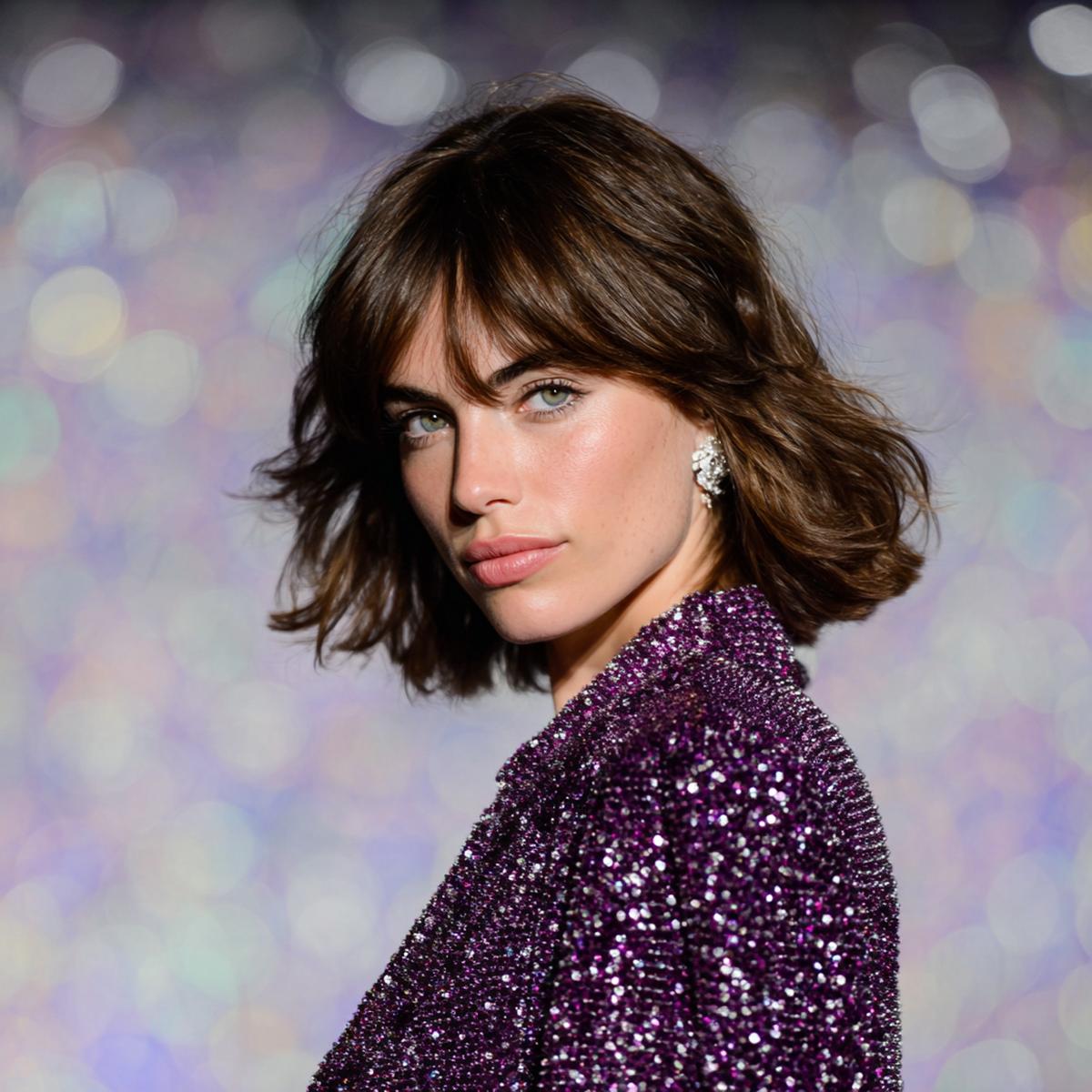 Schulterlanger Braunton Strukturierte Wellen