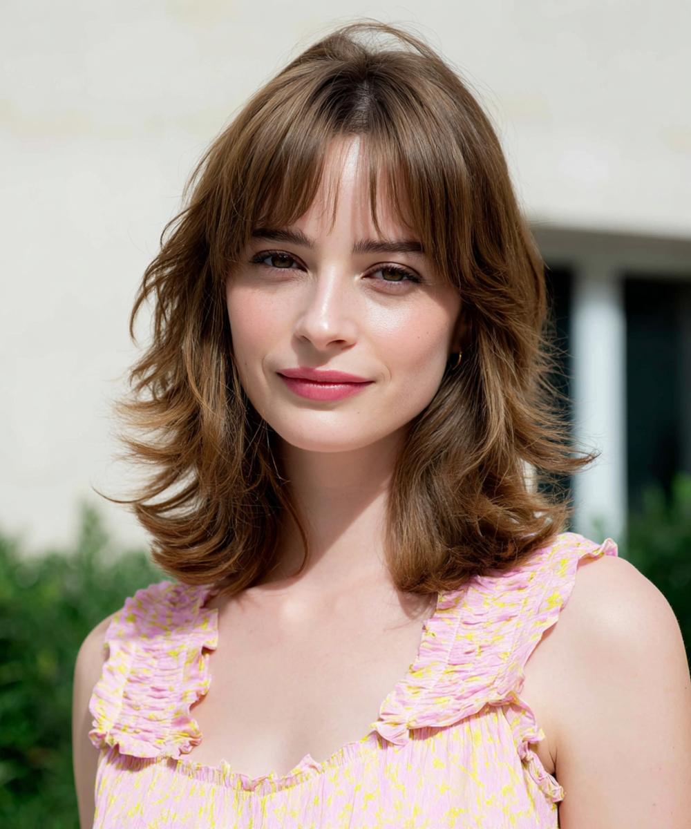 Schulterlanger Stufenschnitt Mit Pony