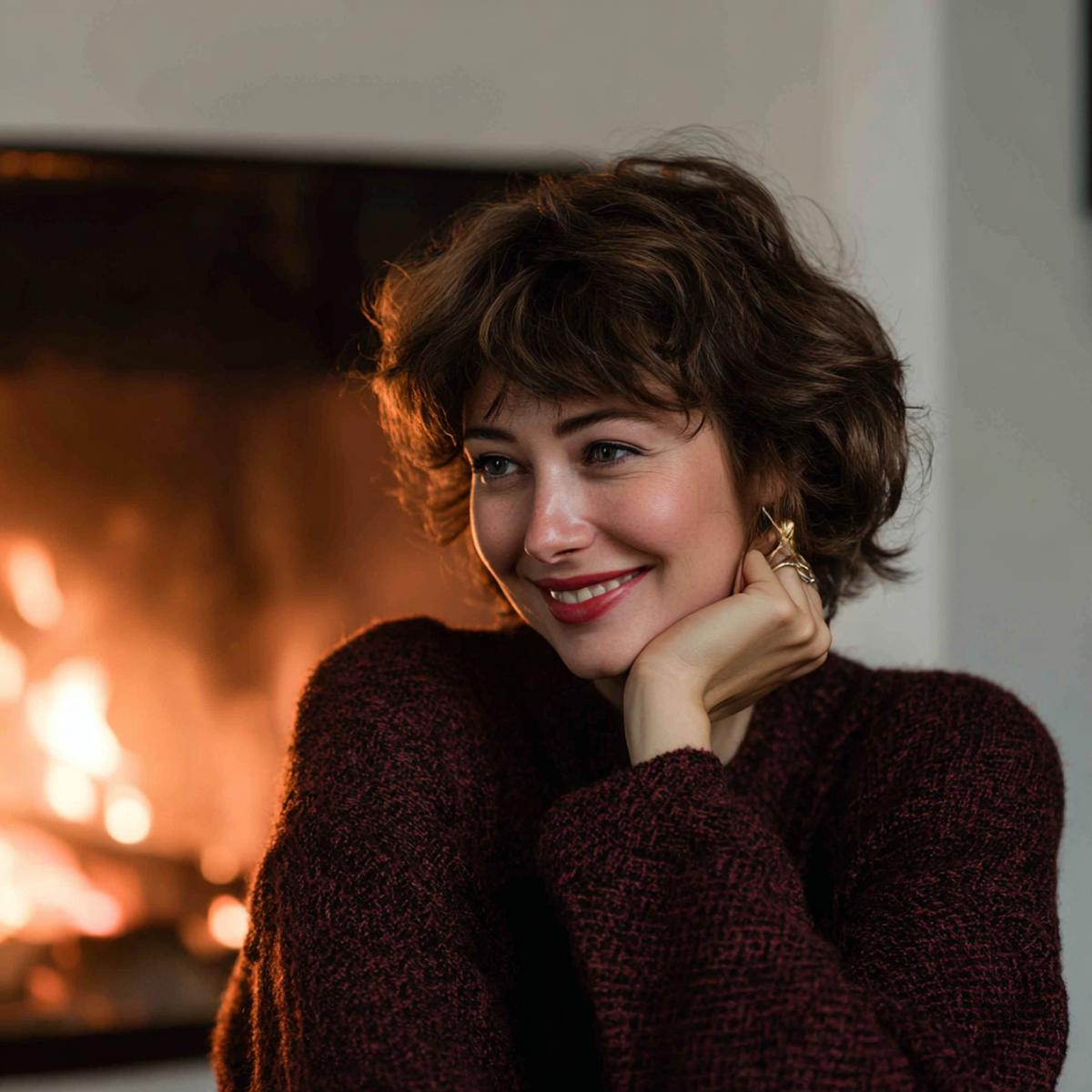 Kurzer Welliger Shag Mit Pony