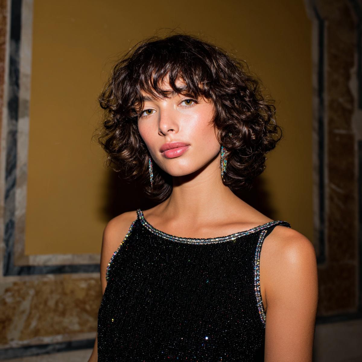 Mittellanger Lockenbob Mit Pony