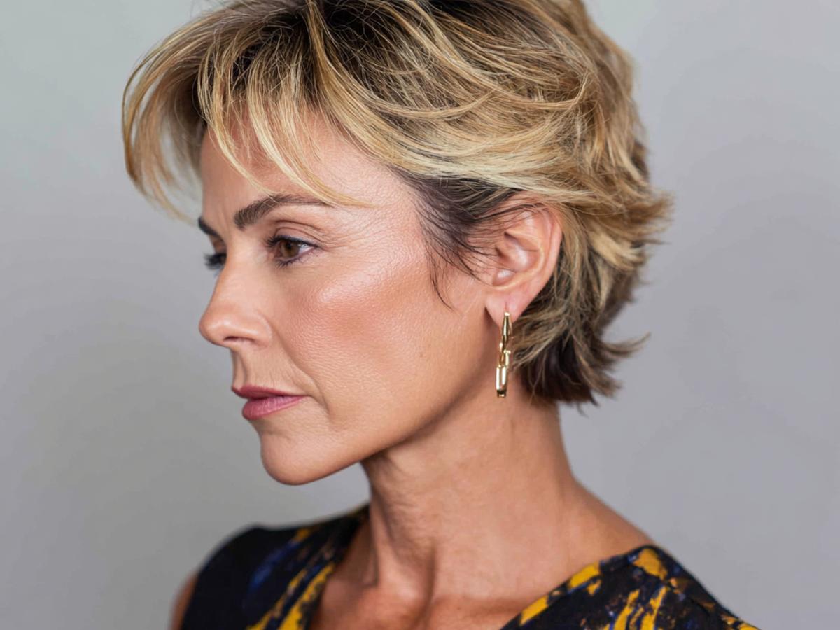 Kurzer Shag mit sommerlicher Leichtigkeit