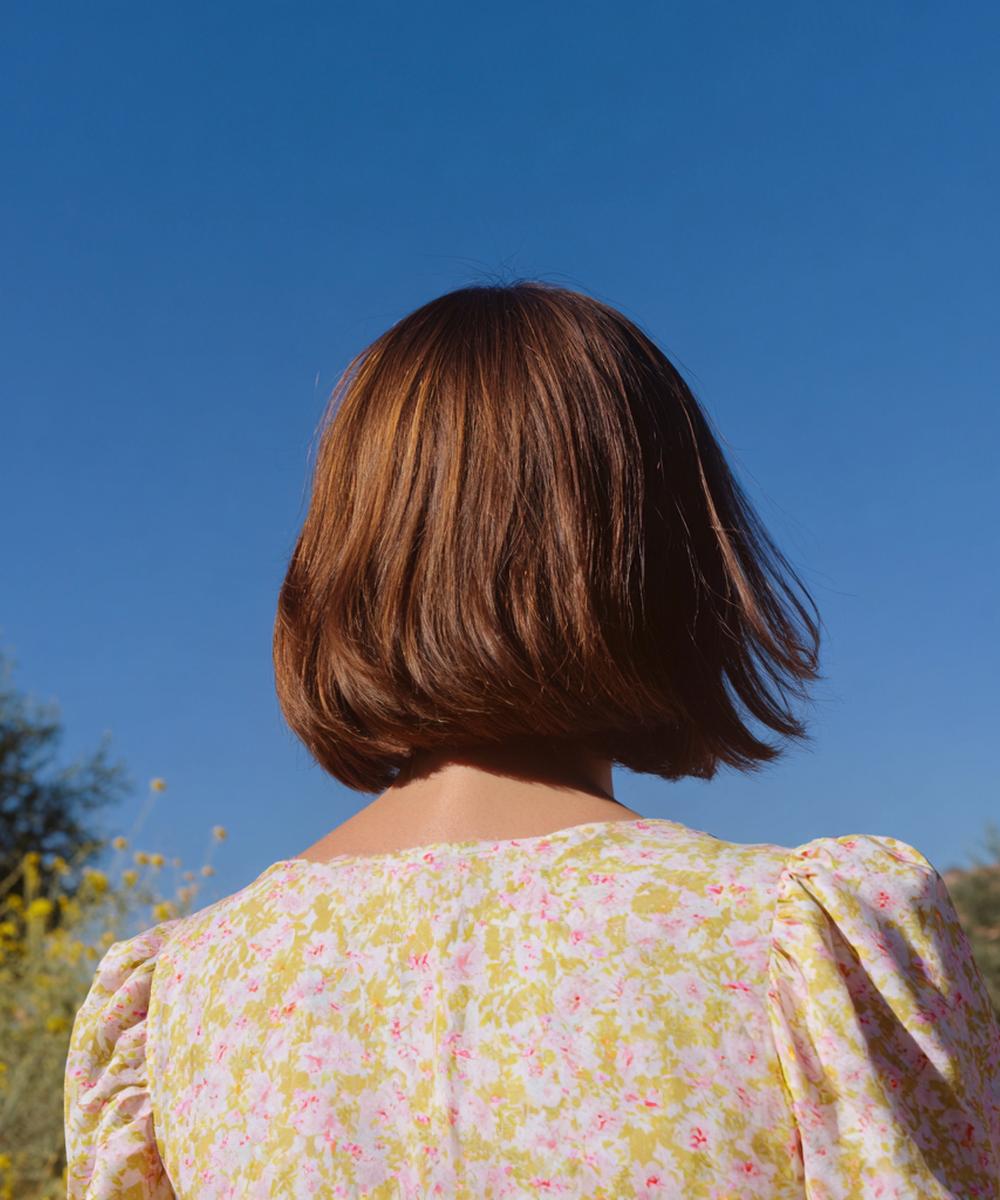 Kupferbrauner Nackenlanger Bob