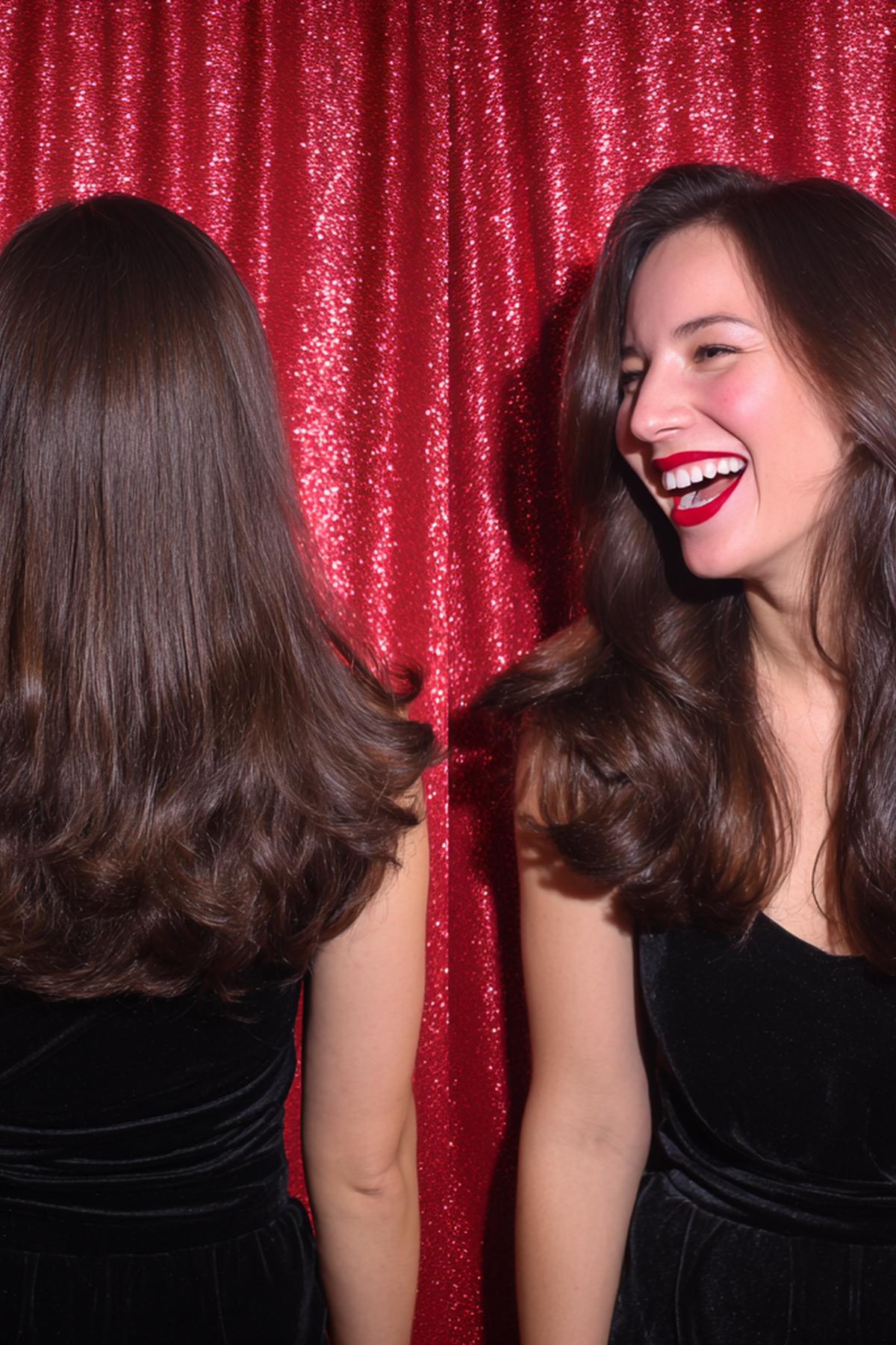 Große Föhnwellen Braun