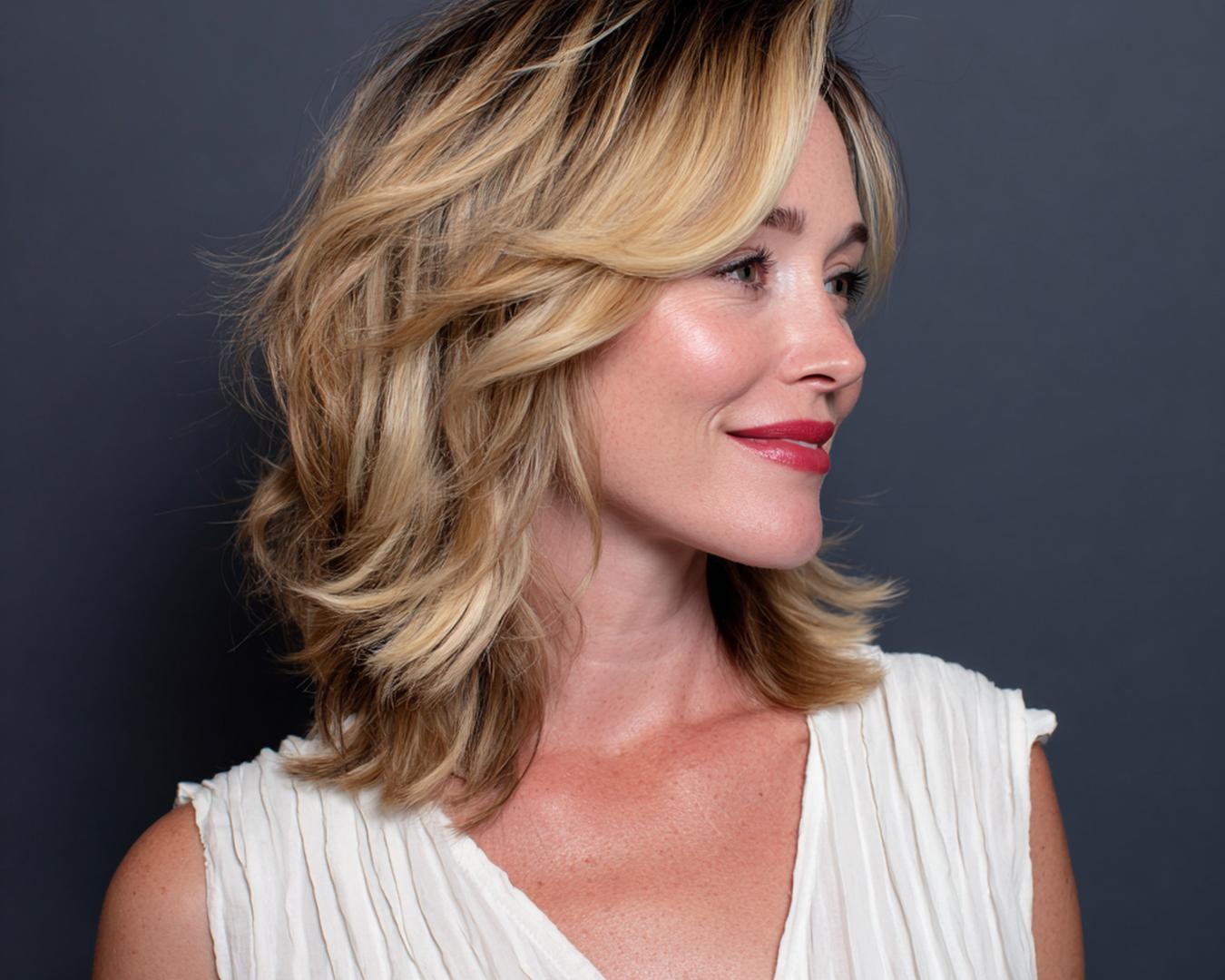 Swoopy Layers mit Blondakzenten