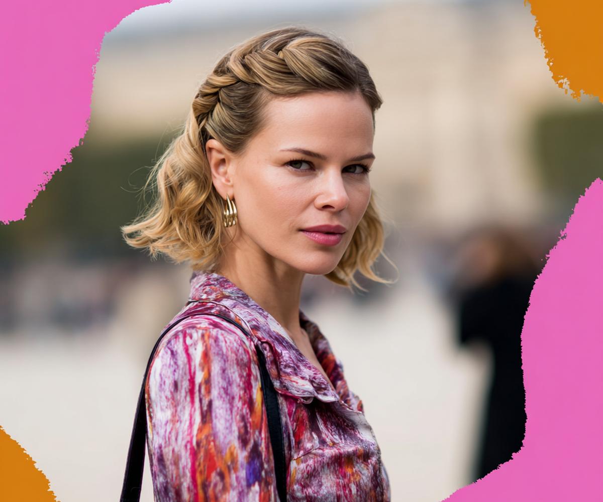 Einfacher Bob mit seitlichem Flechtakzent