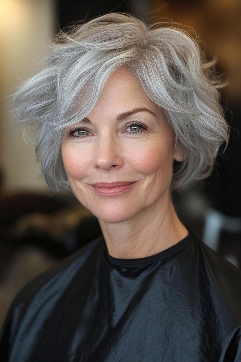 Kurzer Butterfly Haircut ab 50