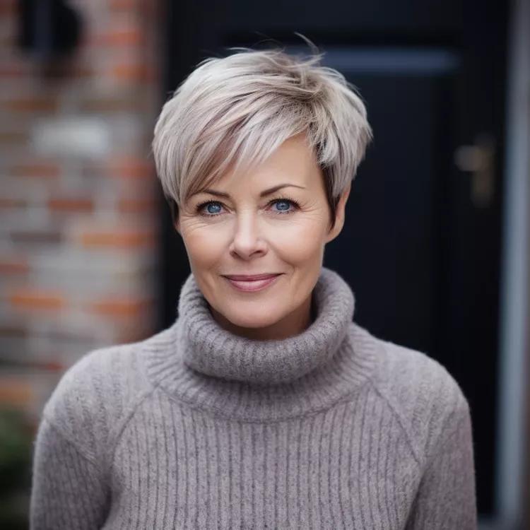 Kurzer Pixie Cut für feines Haar