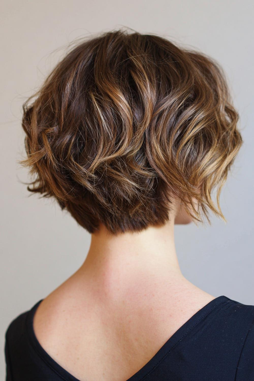 16. Kurzhaar Frisuren 2026 als Kurzhaar-Bob mit tiefem Nacken und schlanker Silhouette