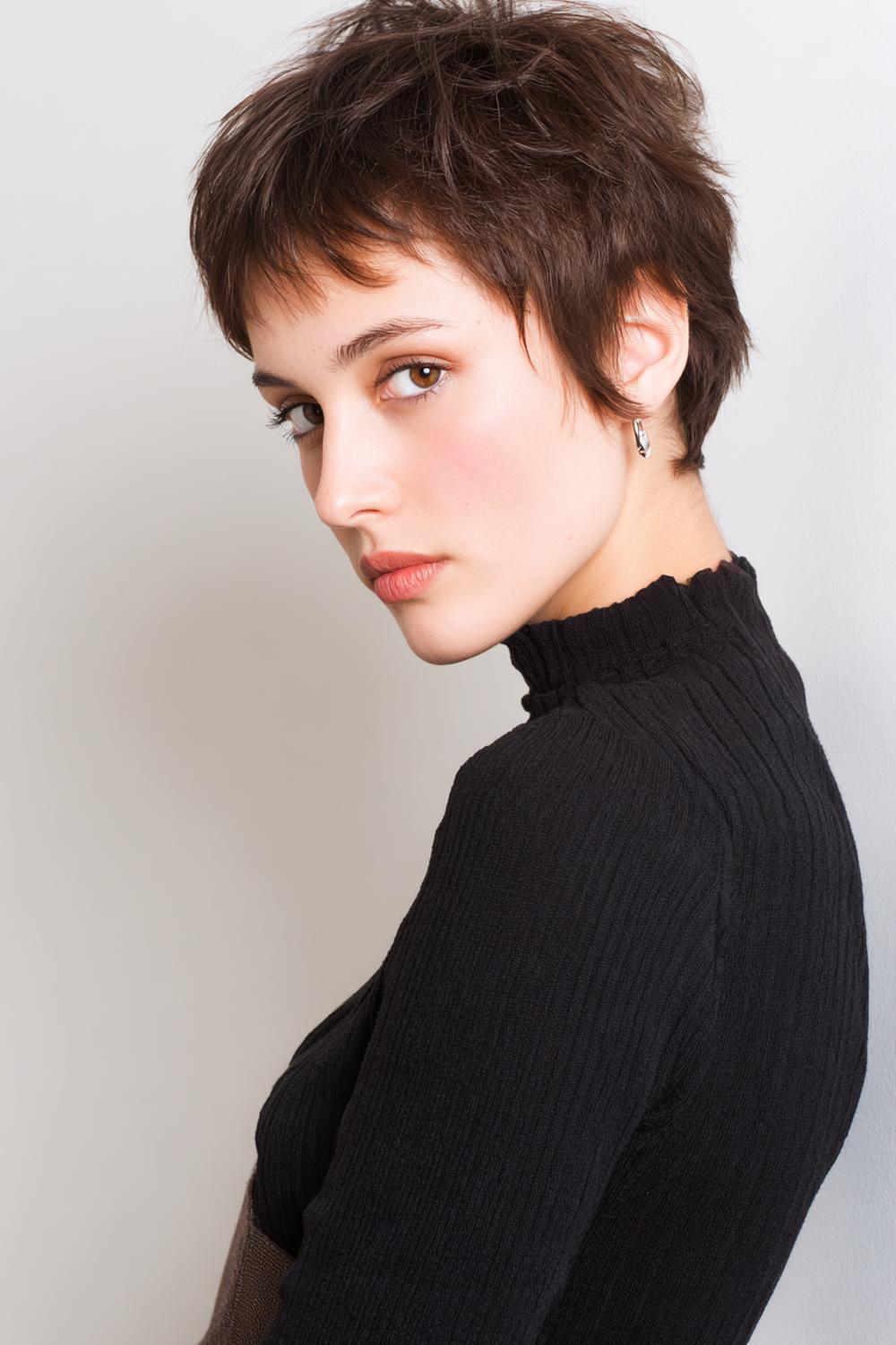 4. Kurzhaar Frisuren 2026 als Bixie mit gestuftem Deckhaar und sanftem Nacken