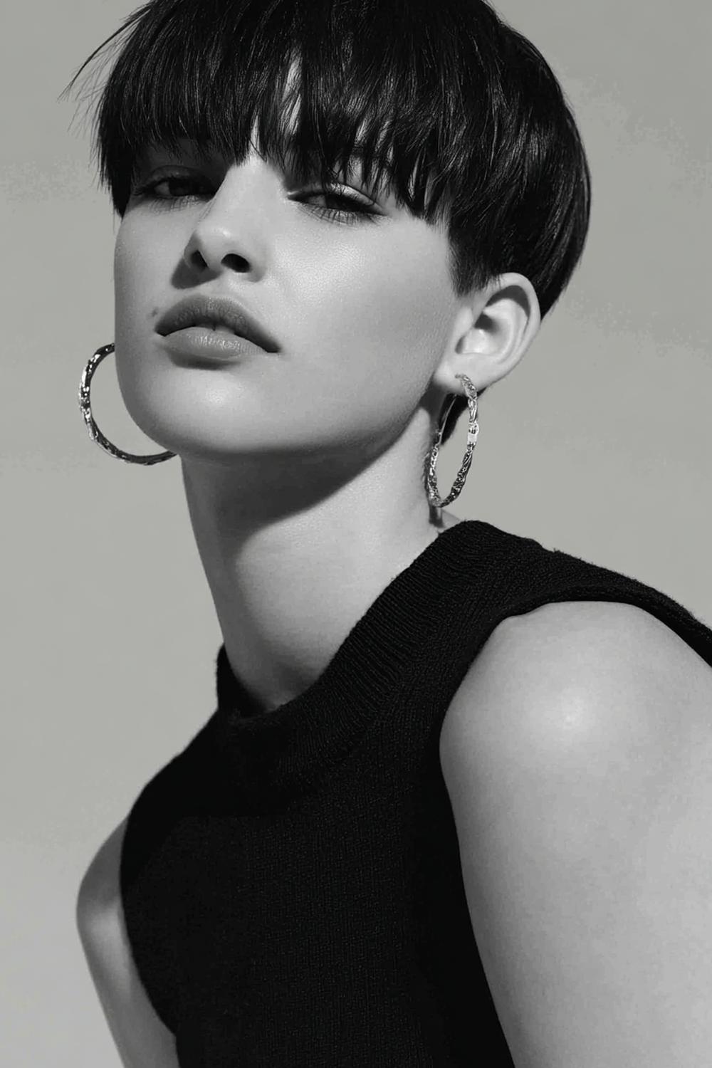 9. Kurzhaar Frisuren 2026 als Tapered Crop mit mattem, körnigem Finish