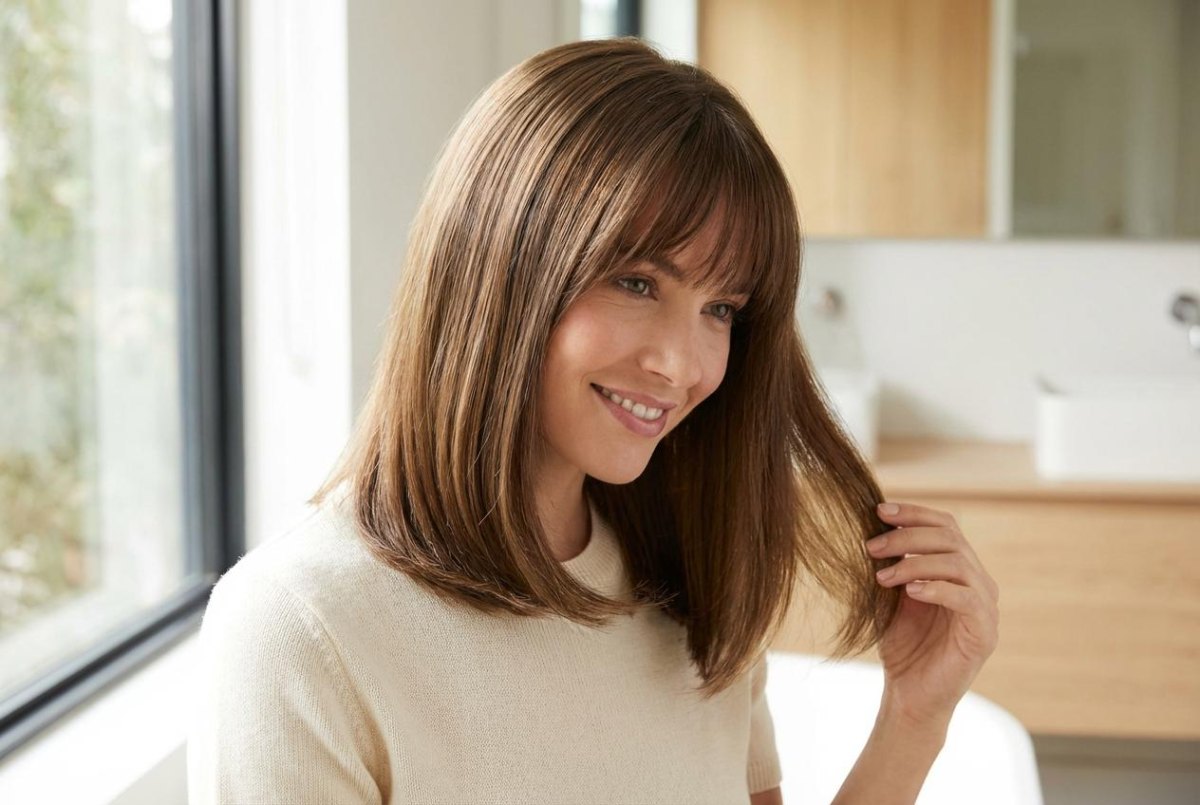 Long Bob mit Pony Frisur