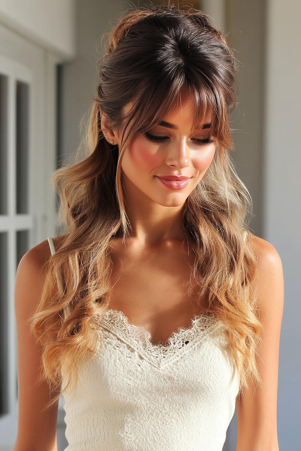 Voluminöse Schulterwellen