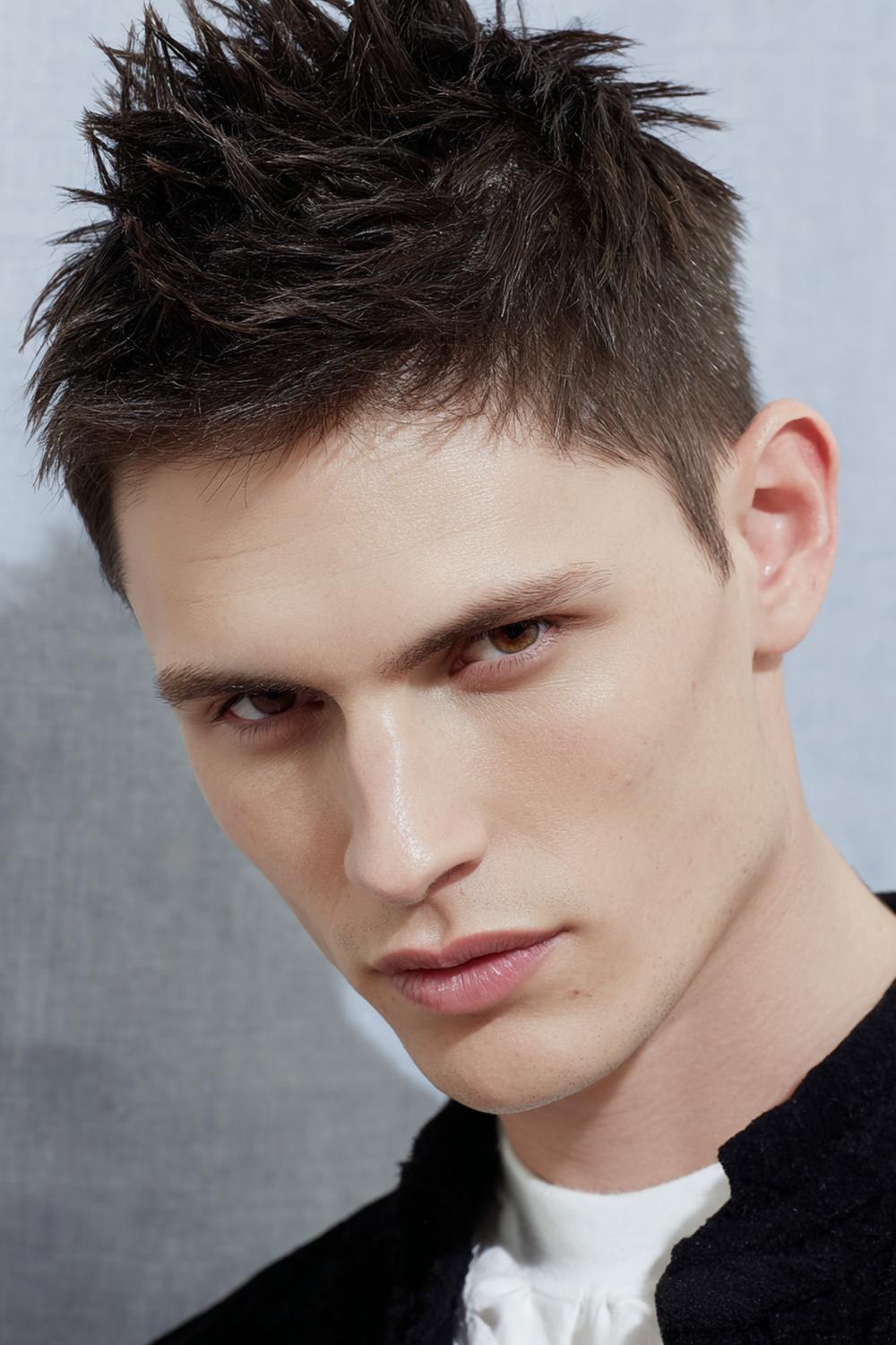 15. Männer Frisuren 2026: Spiky Texture Cut mit kurzen Stacheln und trockenem Finish