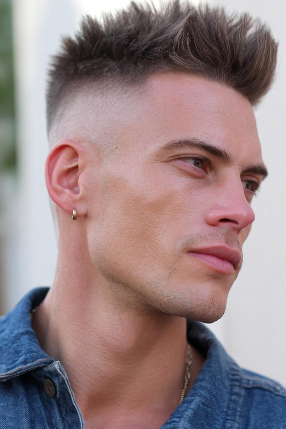 32. Männer Frisuren 2026: Faux Hawk mit kontrollierter Höhe und weichen Seiten