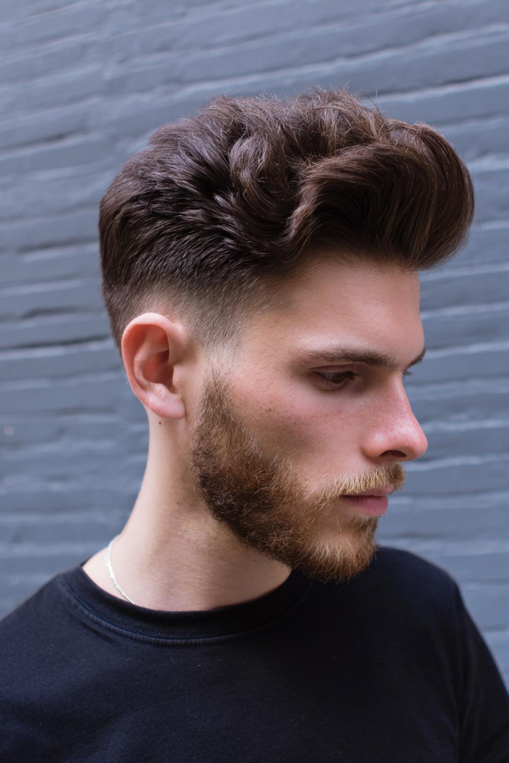 33. Männer Frisuren 2026: Disconnected Undercut mit starkem Kontrast und Volumenkrone