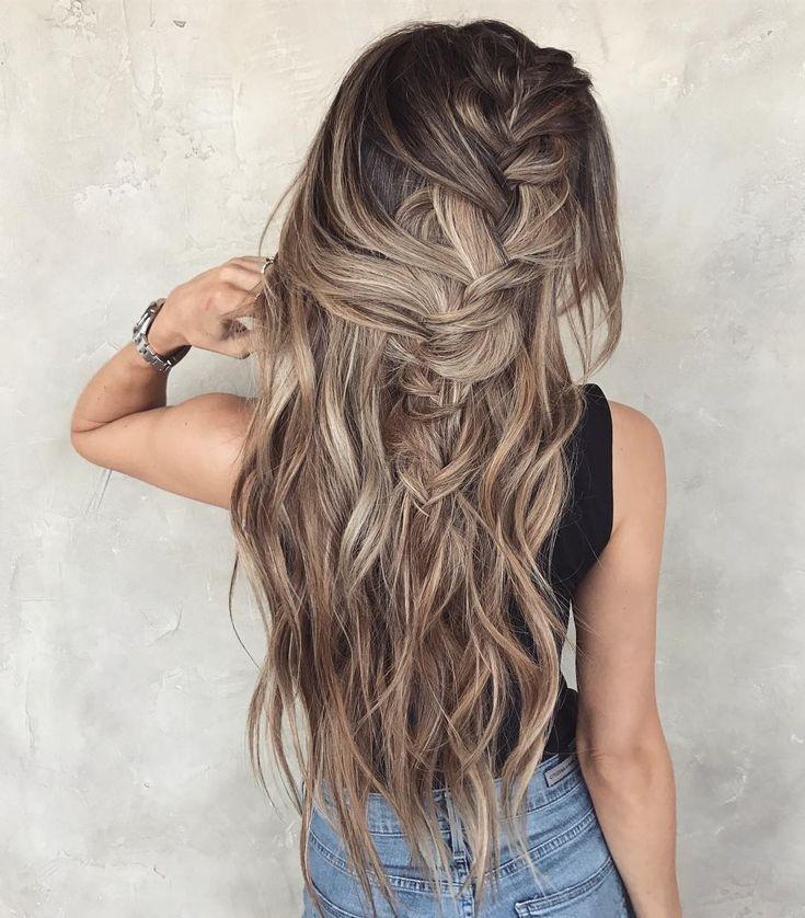 Messy Braided Half-Up Look