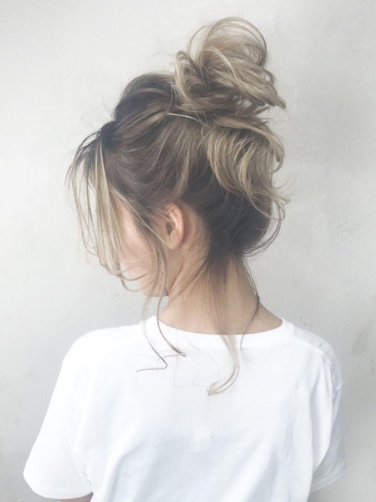 Messy Bun kurze Haare