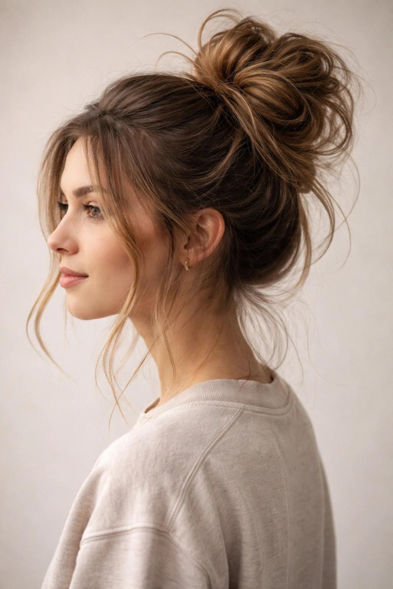 Messy Bun für lange Haare