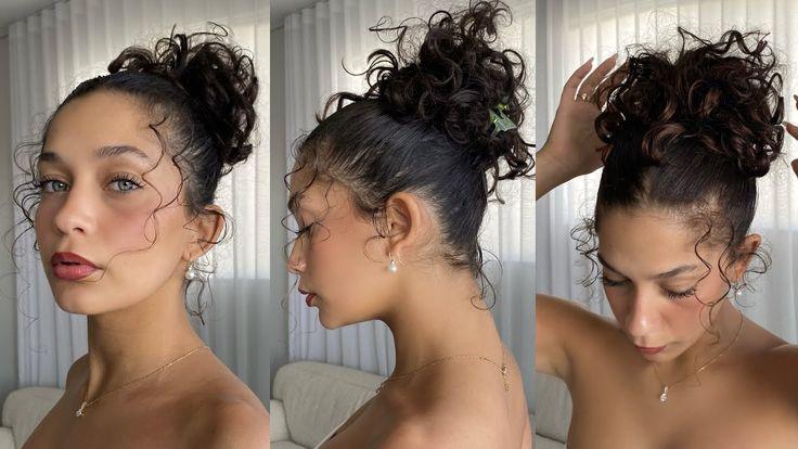 Messy Bun mit Locken