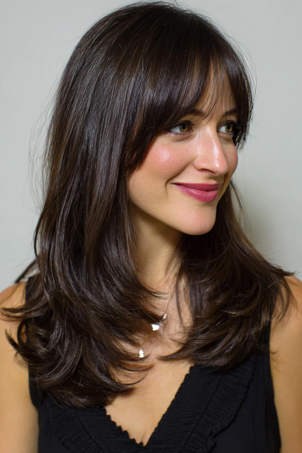 4. Mittellange Frisuren 2026 als Collarbone Cut mit unsichtbaren Long Layers