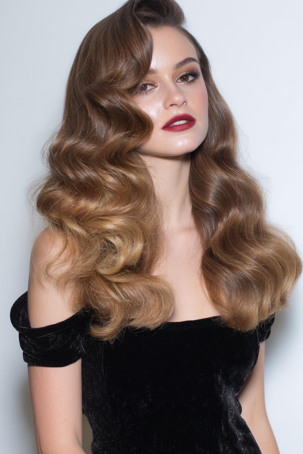 14. Moderne Haar Looks 2026: Hollywood Blowout mit XXL-Rundbürste und Schwung