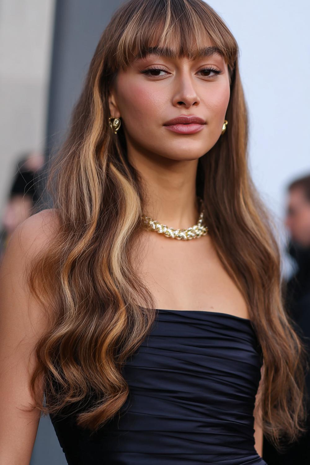 26. Moderne Haar Looks 2026: Money-Piece Highlights mit glattem Rahmen und Tiefe