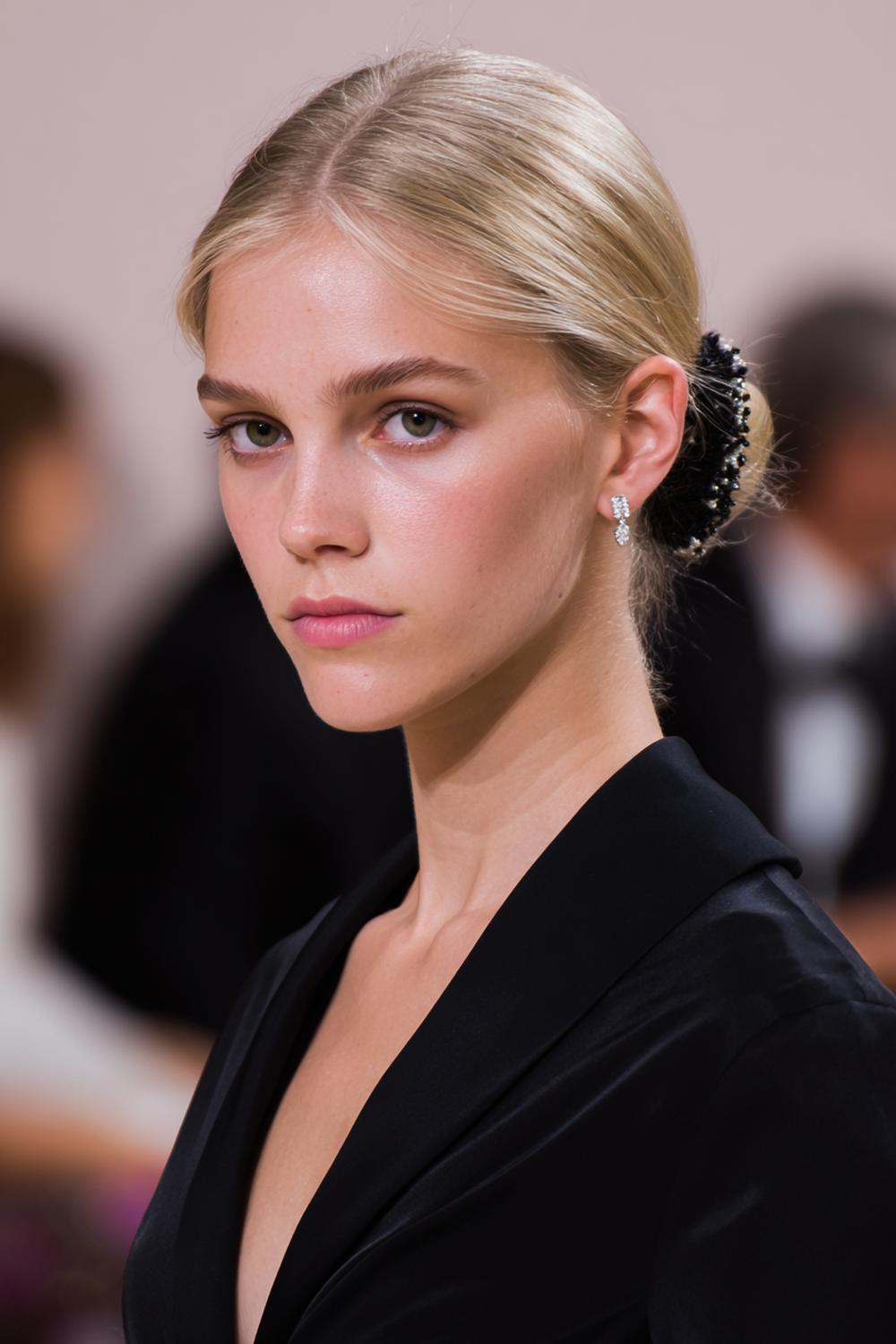 7. Moderne Haar Looks 2026: Sleek Low Bun mit Mittelscheitel und Baby Hair Detail