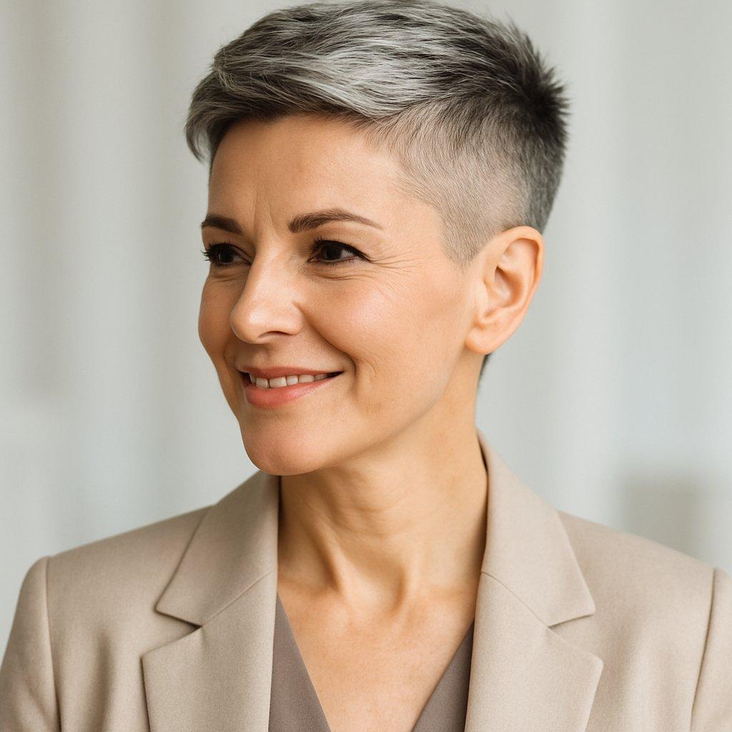 Moderner Garçon Schnitt Frau