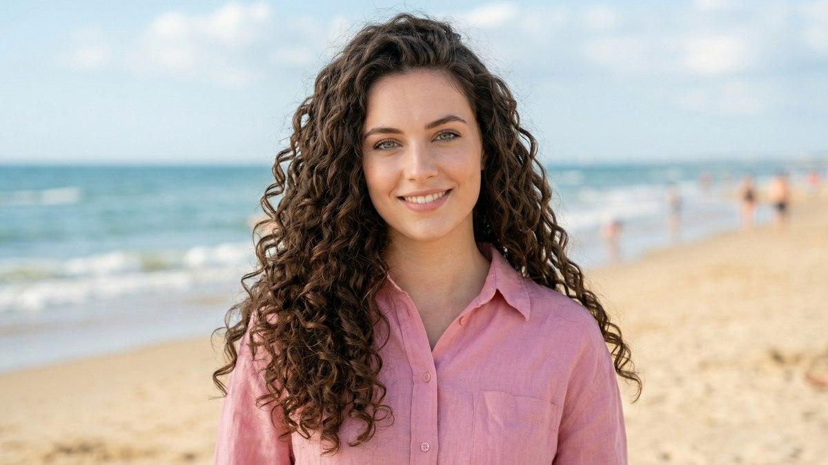 Natürliche Locken lange Haare