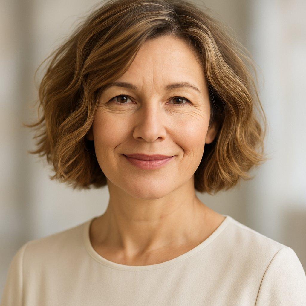 Natürlich gestylter Wavy Bob