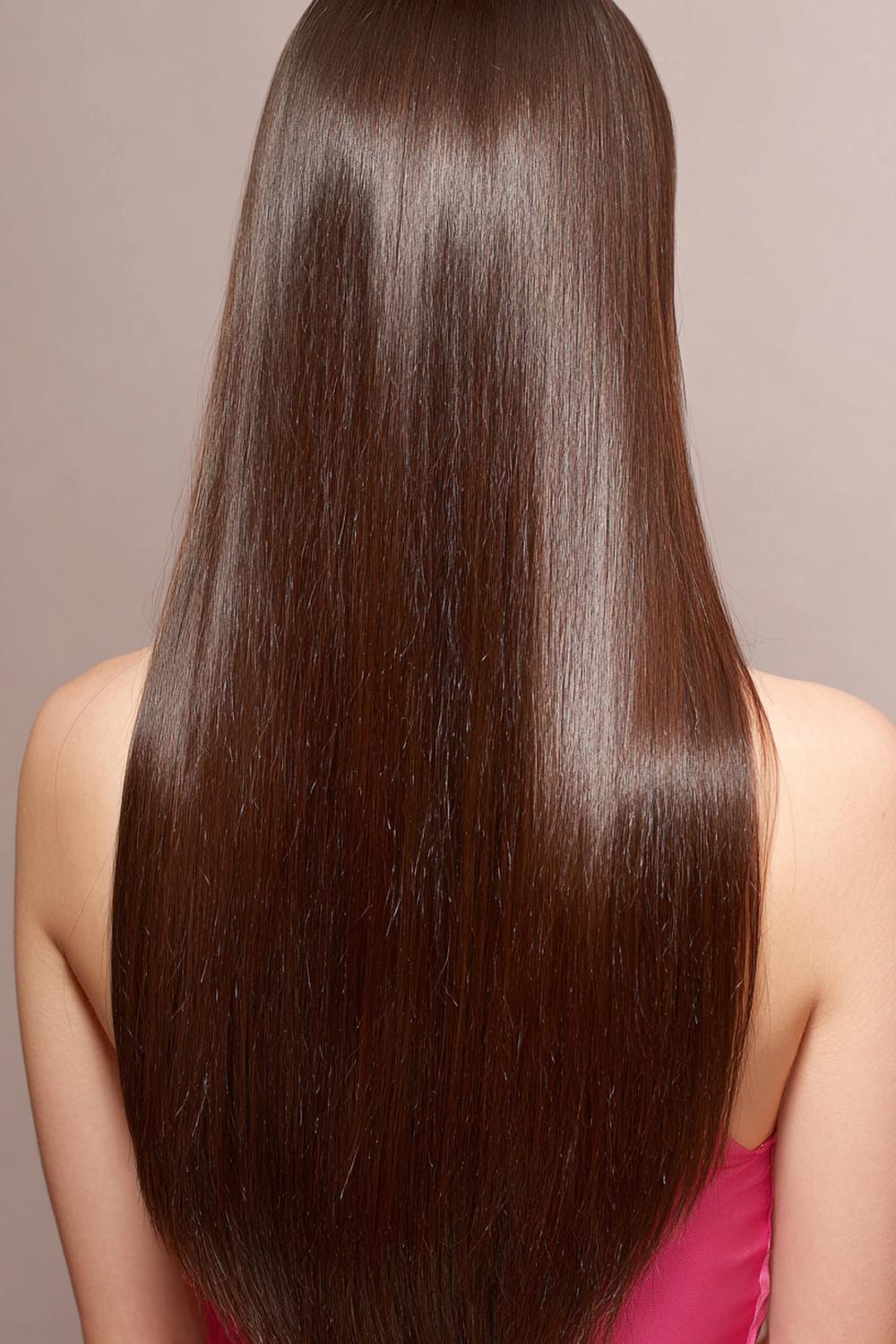 16. Neue Frisuren 2026: U-Cut für lange Haare mit glänzender Rückansicht